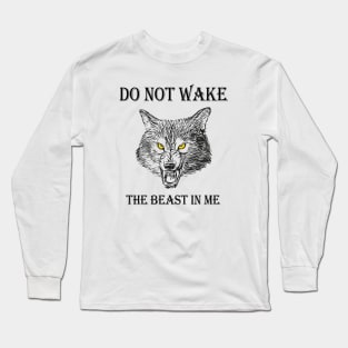 COOL FASHIONABLE MEN'S PRINT, WOLF'S FACE, ANIMAL GRIN, BRUTAL, A GIFT FOR A MAN Long Sleeve T-Shirt